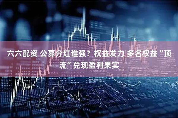 六六配资 公募分红谁强？权益发力 多名权益“顶流”兑现盈利果实